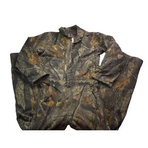 Real Workwear Camo Long Sleeve Coveralls Outdoors Hunting Warm Youth Medium